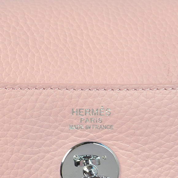 High Quality Replica Hermes Lindy 30CM Havanne Handbags 1057 Pink Leather Silver Hardware